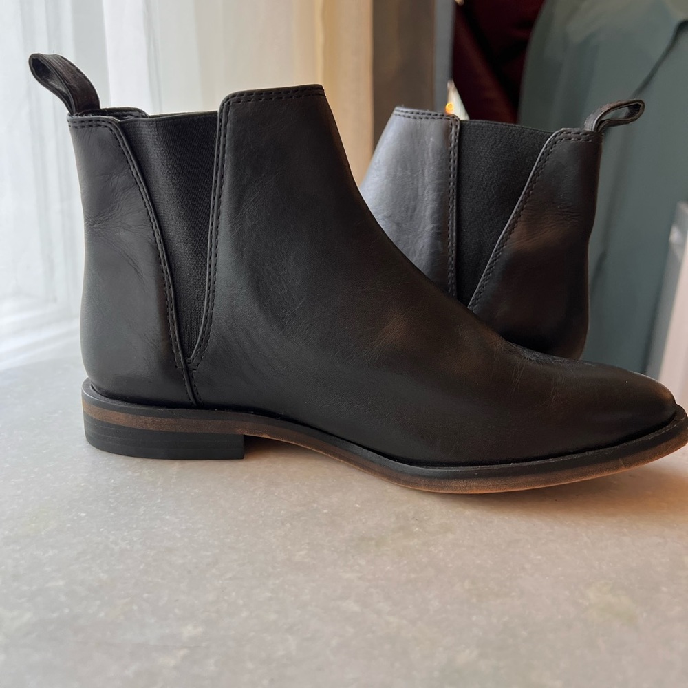 Lucky Brand Black Leather Haylia Bootie